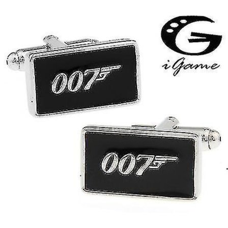 Mansjettknapper Svart Farge Mote Nyhet James Bond Safe og Topp Kvalitet