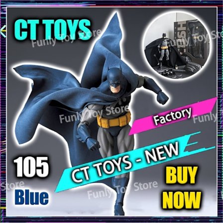 Mafex 105 Batman Hush Action Figur - blå og sorte versioner - DC Anime samlerobjekt legetøjsgave