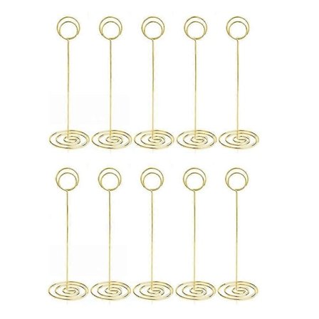 Bordnummerholdere 10 stk - 22 cm høje bordkortholdere, bordnummerstandere til bryllupsfest