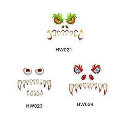 Halloween Monster Dörrdekal Skräckögon Huggtänder Högtid Bil Bagagelucka Dekoration Garage Dekal