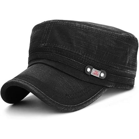 Unisex Cadet Army Kasket Vasket Bomuld Twill Militær Korps Hat Flat Top Kasket