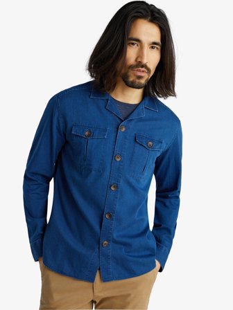 John Henric Men's Blaues Overshirt Size M