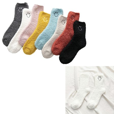 10 Par Korallfleece Strumpor Dam Vinter Nya Plus Fleece Tjocka