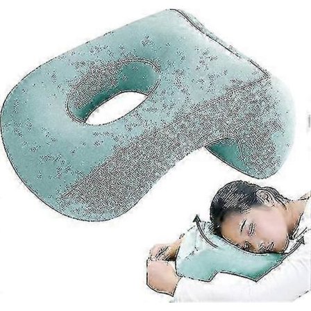 Kasvot alas | Mukava pehmeä nukkumispehmuste käsirei'illä, donitsimainen kasvohierontapehmuste työpöydälle nukkumiselle