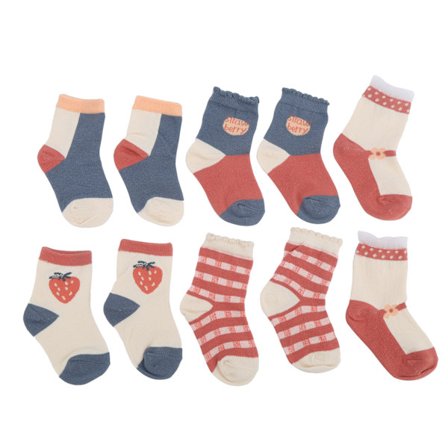 5 Par Barn Bomullsstrumpor Mjuka Hudvänliga för 1-3 År