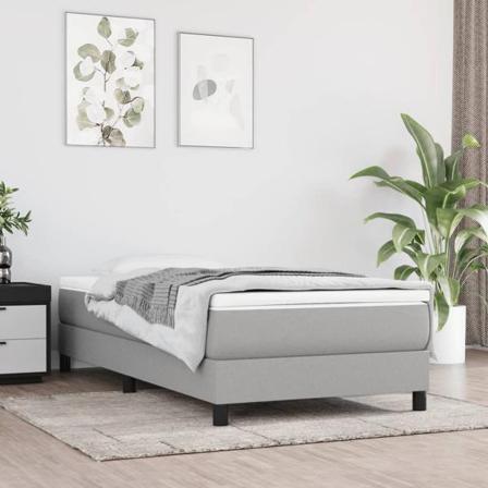 Vidaxl Pocketresårmadrass Ljusgrå 90x200x20 Cm Tyg Grå