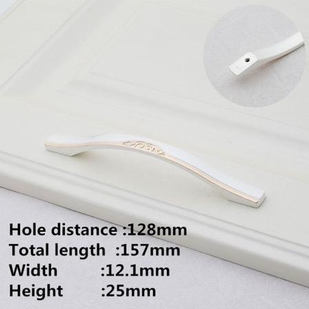 Zinklegering Guld Silver Skåp Dörrhandtag Lådknoppar Köksskåp Dörr drar Möbelhandtag Hårdvara 128mm