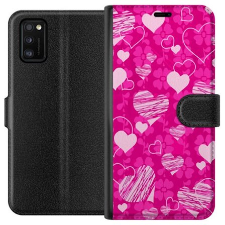 Yhteensopiva Lompakkokotelo Samsung Samsung Galaxy A41 PopSydänKuviointi