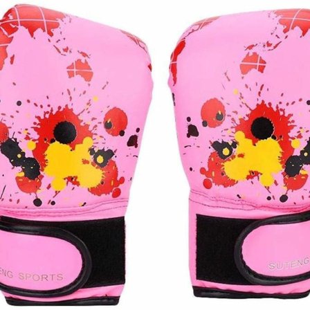 Lasten nyrkkeilyhanskat, lasten sarjakuva keinonahkaiset nyrkkeilyhanskat aloittelijoille