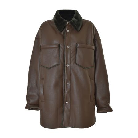 Nanushka, leather jacket Bruin, Heren, Maat:M,leer