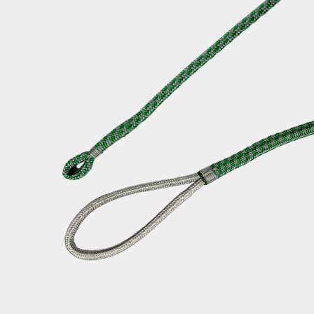 Valijn met oog Liros V-force, Vectran-kern, 24- / 32-gevlochten extra getwijnd polyester, zilver/groen, 30 meter x Ø8 mm