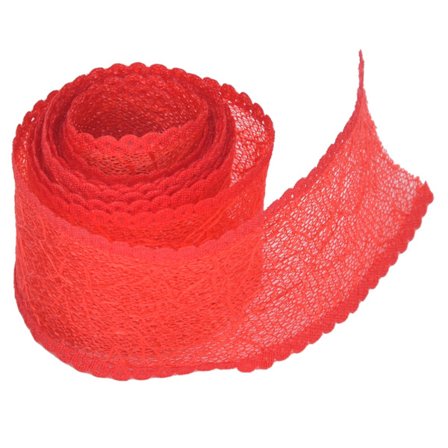 4 meter röd tryckt polyester spets tillbehör DIY presentförpackningstejp jul slipsband festivaler förpackningsbälte stil 5