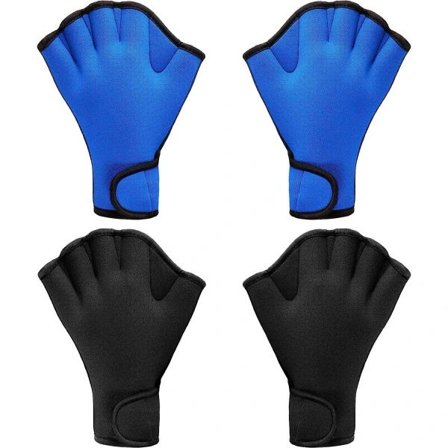 NA/2 Par Svømmehandsker Vandtætte Svømmetræningshandsker Neoprenhandsker Vævede Fitnesshandsker M