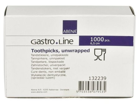 ABENA Tandpetare rund lösförpackade 1000/fp - Lyreco - Kök och servering - Engångsartiklar - Sugrör och Tandpetare