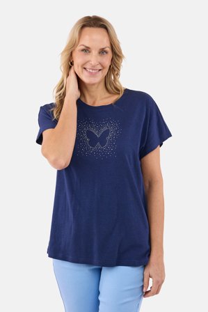 BRANDTEX - Kortærmet T-shirt - Navy - Similisten