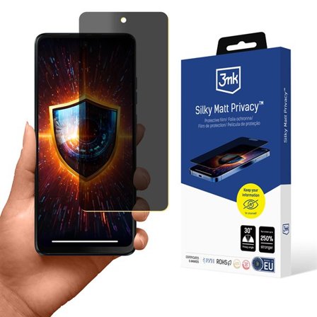 3mk Silkesmatt skärmskydd för sekretess för Motorola Moto G04