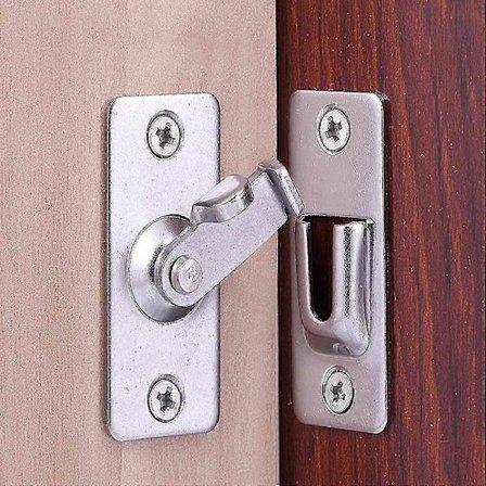 90 Graders Rustfrit Stål Retvinkelspænde Dørlås Rustfrie Dørspænde Bolte med Skruer til Forskellige Typer Af Dørlåse-Perfet