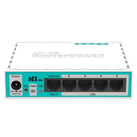 MikroTik RouterBOARD hEX lite RB750r2 - ruter - stasjonær