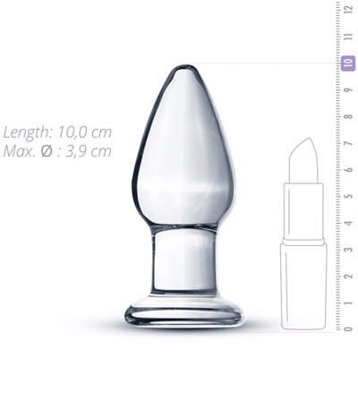 Clear Glass Buttplug