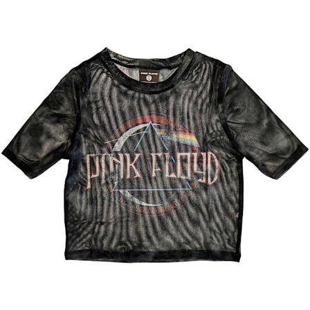 Pink Floyd Dam/Kvinnor Dark Side Of The Moon Seal Mesh Crop T