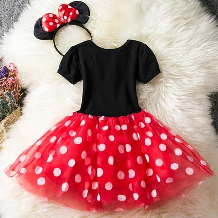 Jenter Minnie pettisksirt - prinsesse bursdagskjole - Jente - Perfet red 130cm