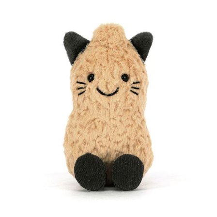 Jellycat Amuseables Peanøtt Kattekostyme Myk Leke, 15 cm