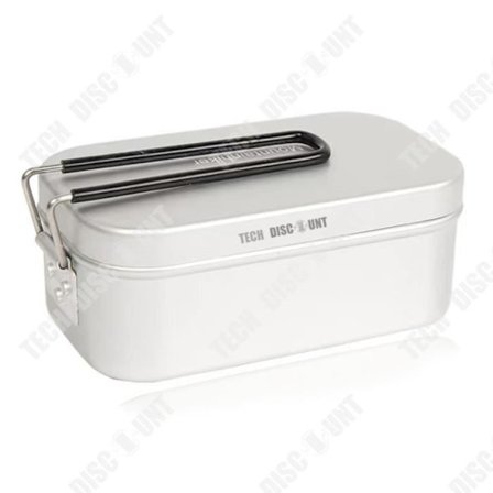 Madpakke - TD - Aluminium - Sølv og sort - 16x6x9cm - Letvægt 155g