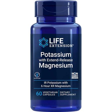 Life Extension Potassium With Extendrelease Magnesium Grenade Produkt Av Avvikande Storlek