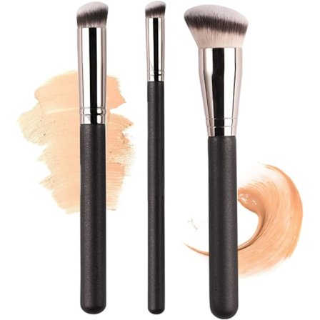 Ögonconcealerborste, foundationborste, 3 stycken sminkborstar, C