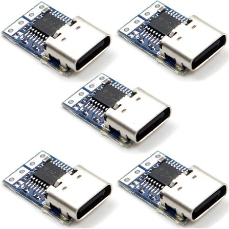 Triggermodul 5 st USB-C PDC004 PD 12V DC Fast spänning Power Triggermodul 5A Typ-C Honingång