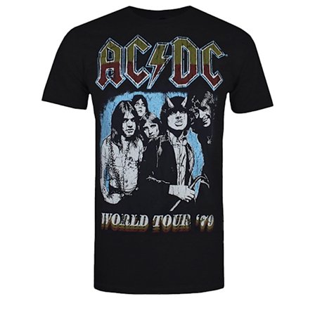 AC/DC Mens World Tour 79 T-Shirt XXL Svart