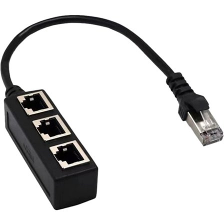 Plugg til tre-buss LAN-Ethernet splitter - Ethernet-tilkoblingssplitter