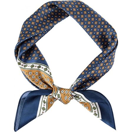 Vintage Silkefølelse Firkantet Halstørklæde til Mænd Satin Bandana Lille Medaljon Print Halstørklæde Geometri Hovedtørklæde