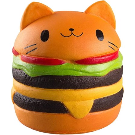(Katt Burger) Sakte stigende Squishy leker, Jumbo Squishies Pack Prime