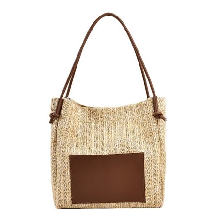 Olkalaukku Naiset Retro Kutominen Olkalaukku Casual Suuri Kapasiteetti Tote Bag