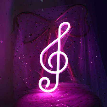 Musik Neon LED Neon USB eller batteridrevet Neon Pink Ven Børn