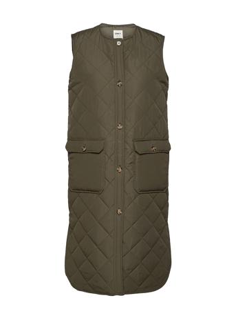 Onlnayra S/L Long Quilt Vest Cc Pnt Green ONLY