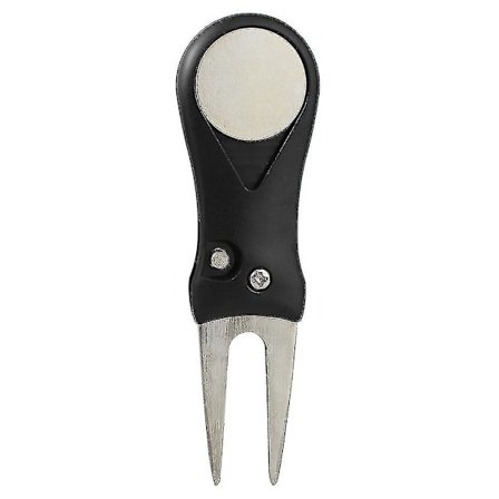 Golf Grøn Gaffel Forår Rustfrit Stål Bold Gaffel Græs Restaurering (1 Styk, Sort)