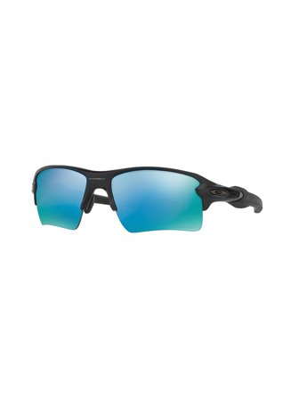 Oakley Sport Men's Sunglasses with a frame made of plastic in black and plastic lenses in blue polarisiert