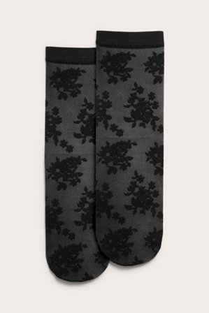 Kappahl | Tynne strømper med blomstermønster Svart 36/42 | Svart
