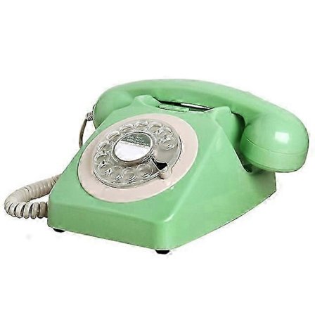 Fastnettelefon med drejeskive, orange antik gammeldags telefon, klassisk vintage telefon, bedste gave til hjemmet
