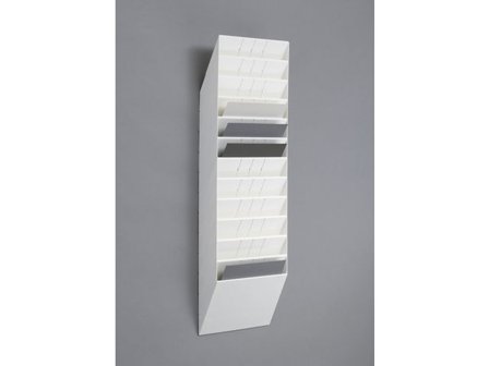 Durable FLEXIBOXX tidningsställ, 12 fack, A4, 104,5 x 34,8 x 9,5 cm, vit - Lyreco - Kontorsmaterial - Till skrivbordet - Blankettfack och Boxar