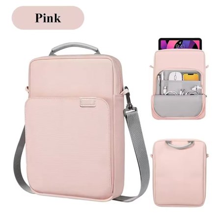 Pink Laptop Tablet Messenger Taske til MacBook Air Pro M1 M2 iPad 9