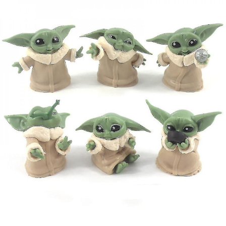 6-pack Baby Yoda Gåvor, Baby Yoda Leksaker Yoda Docka För Barn, Baby Yoda Actionfigur