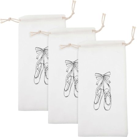 3 stk Ballettsko Snørepose Sko Oppbevaringsposer Ballett Sko Bærevesker