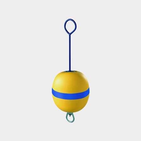 Mooring buoy Polyform MG40, unsinkable, Ø28.5 cm x 40 cm, long shank (43.5 cm), yellow