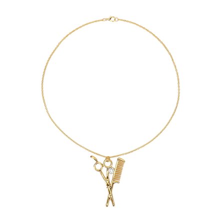 Sax och kamhänge i guld