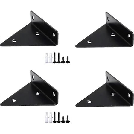 4 stk. Flytende Hylle Braketter Flytende Metall