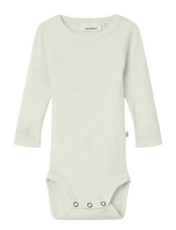 Nbnnalu Rib Wo/Mo Ls Slim Body Lil Cream Lil'Atelier