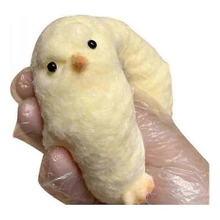 Liten kycklingplysch som klämmer silikon dekompressionsleksak